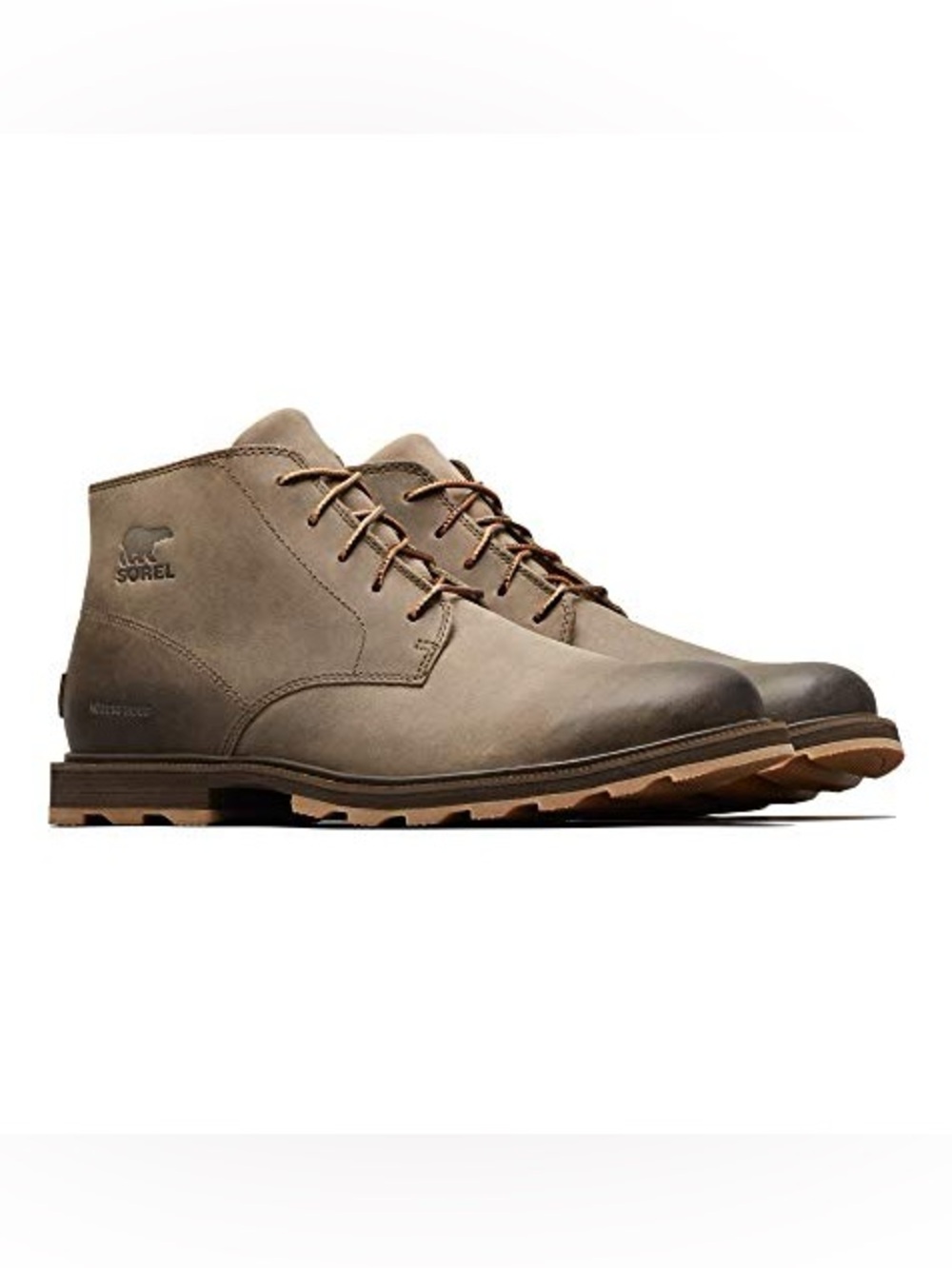 NWOB Sorel Men’s Madson Waterproof Chukka Boot in Grey Leather, size 9.5